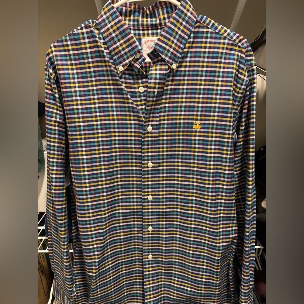 Brooks Brothers Medium Plaid Button Down